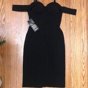 New BEBE OFF Shoulder cocktail dress